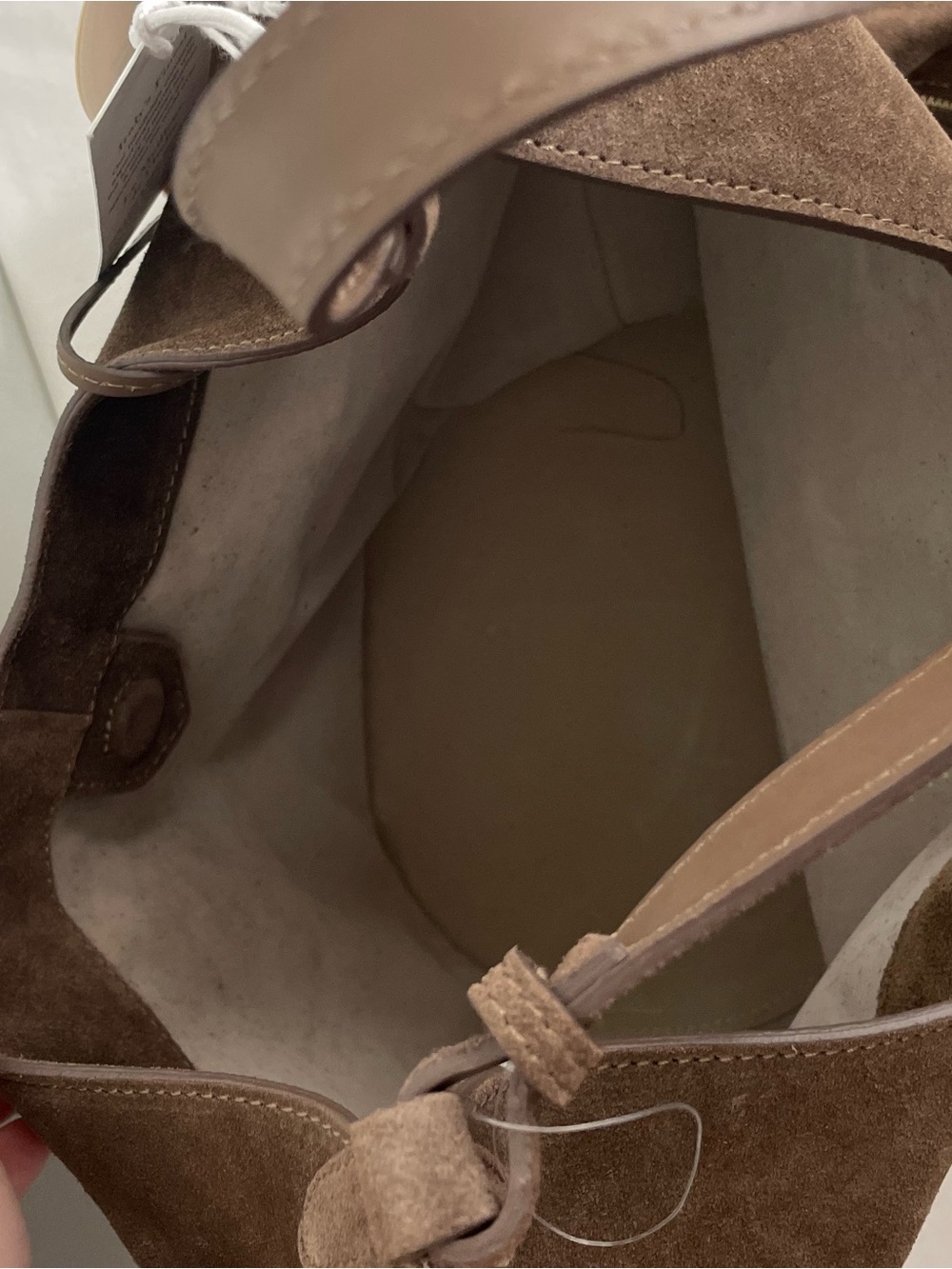 VIOLA CASTELLANI Brown Suede Hobo with Pouch NWT - Picture 8 of 13